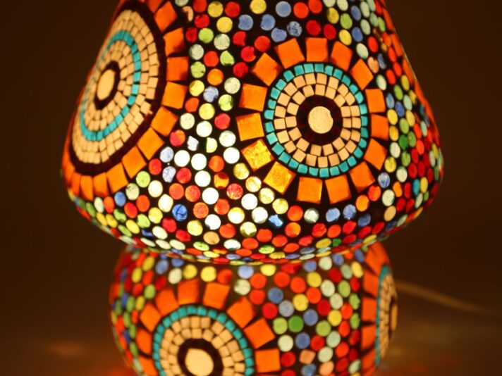 Glass Table Lamp, Multicolor