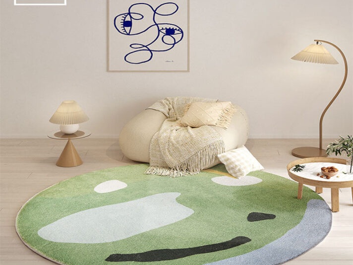Abstract Landscape Circular Rug