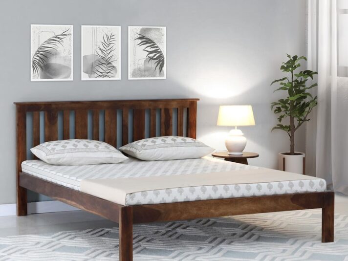 Freya Solid Wood King Size Bed in Provincial Teak Finish