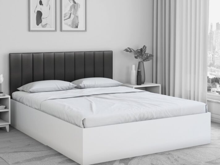 Fusion King Size Bed In Grey & White Colour